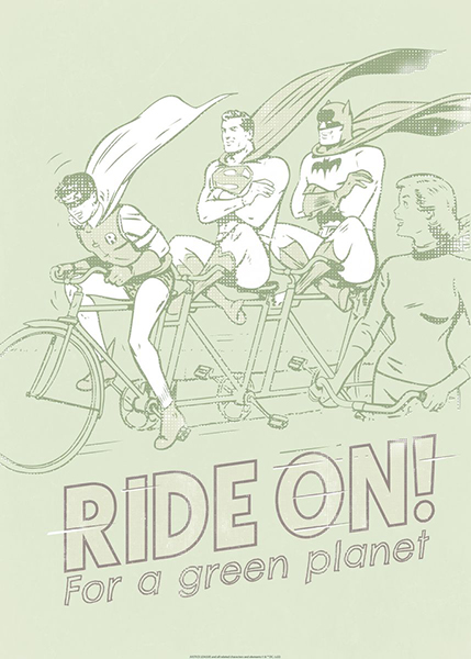 Superman riding with batman and robin on tricycle poster.jpg