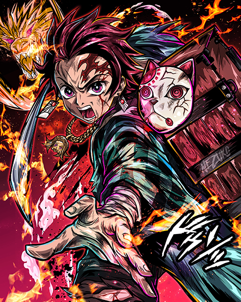 Tanjiro kamado demon slayer comic poster 5.jpg