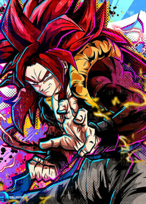 The true saiyan warrior gogeta dragon ball anime comic poster.jpg