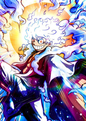 The warrior of liberation luffy gear 5 one piece poster 5.jpg