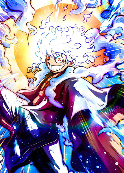 The warrior of liberation luffy gear 5 one piece poster 5.jpg