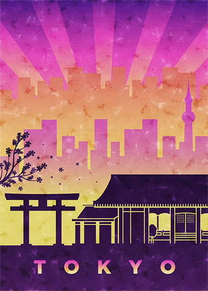 Tokyo bullet train japan travel poster 4.jpg