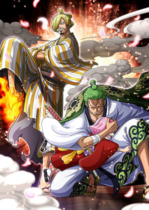 Vinsmoke sanji roronoa zoro duo wano arc one piece poster 5.jpg