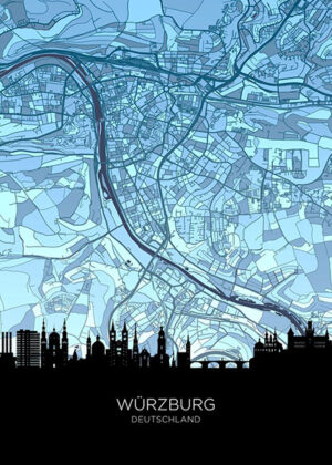 Wurzburg skyline deutschland maps poster 4.jpg