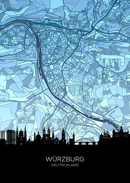 Wurzburg skyline deutschland maps poster 4.jpg