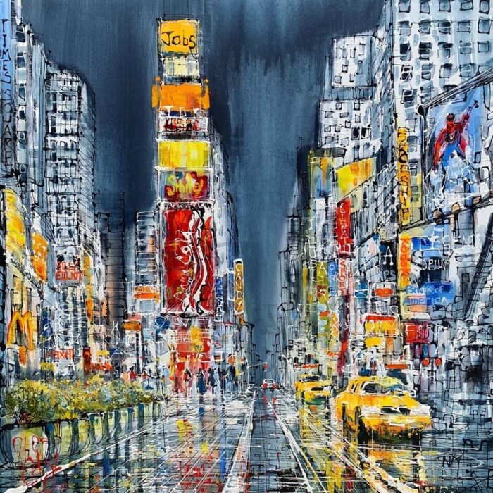 Yellow taxi times square newyork poster scaled 1.jpg